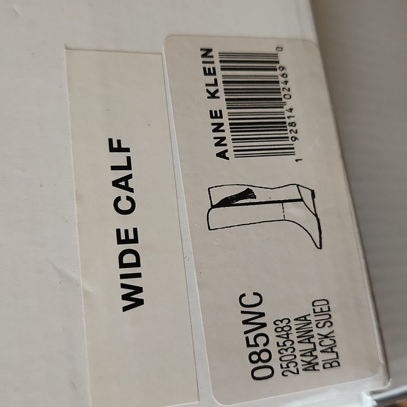 Anne Klein wide calf suede Wedge knee high boots In Box - Picture 7 of 16